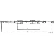 Трос ручника CABOR L W1BESW P2O7PX2 10.7211 Volkswagen LT (2DB, 2DE, 2DK) 2 Автобус