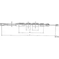 Трос ручника CABOR 7Q 9KN 10.732 Volkswagen LT (2DB, 2DE, 2DK) 2 Автобус V2EB847