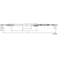 Трос ручника CABOR 10.7381 70QJH Y Y22S2 Volkswagen LT (2DB, 2DE, 2DK) 2 Автобус
