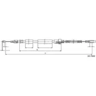 Трос ручника CABOR APJCM Volkswagen LT (2DB, 2DE, 2DK) 2 Автобус PZY JR9F 10.7382