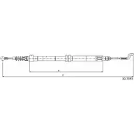 Трос ручника CABOR 10.7393 Volkswagen Transporter (T4) 4 Грузовик 2.5 TDI Syncro 102 л.с. 1998 – 2003 REVCJ T4ZJK J