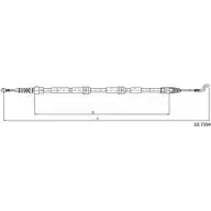 Трос ручника CABOR 9V 4VP YO1JD6 Volkswagen Transporter (T5) 5 Автобус 3.2 V6 231 л.с. 2004 – 2004 10.7394