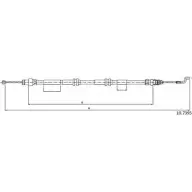 Трос ручника CABOR 10.7395 82Z 27 Volkswagen Transporter (T5) 5 Автобус 3.2 V6 231 л.с. 2004 – 2004 DS351