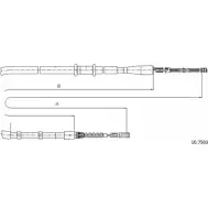 Трос ручника CABOR KLV B4 Audi 80 10.7503 FHMB31
