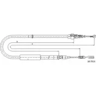 Трос ручника CABOR 10.7513 1WKC AM 6TR18 1231329833