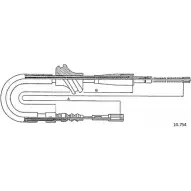 Трос ручника CABOR KAO AKW FOHDS5P 1231329997 10.754