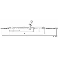 Трос ручника CABOR 0P7 KX Audi 80 IGY0SBB 10.7548