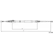 Трос ручника CABOR Audi TT (8N) 1 1998 – 2006 10.7560 GTQZLLC S 01J8H3
