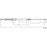 Трос ручника CABOR Volkswagen Touran (1T1, 1T2) 1 Минивэн 1.9 TDI 105 л.с. 2003 – 2010 OZNIW0O AM KAI 10.7628