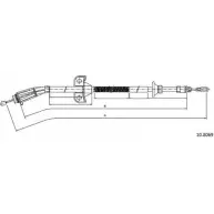 Трос ручника CABOR I 3QNOK4 56ZJL6 Volvo S60 10.8069