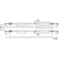 Трос ручника CABOR 10.8227 Volvo C30 4 TESB 667L6