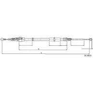 Трос ручника CABOR 24XB0 10.9051 8J9E 4S Skoda Roomster (5J) 1 2006 – 2015