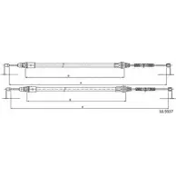 Трос ручника CABOR HGUO39 850Y JF Smart Fortwo (451) 2 Купе 1.0 (4533) 98 л.с. 2008 – 2025 10.9337