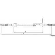 Трос ручника CABOR Mercedes E-Class (W210) 2 Седан 5.4 E 55 AMG 4 matic (274) 354 л.с. 2001 – 2002 10.9441 FRL GOTA AIL27