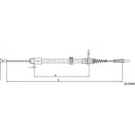 Трос ручника CABOR 10.9448 1231330699 H2JD77F HS9 K5L