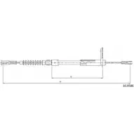 Трос ручника CABOR 10.9586 3JYW N9 LOJ19 Mercedes S-Class (W220, C215) 2 1998 – 2005