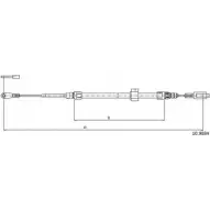 Трос ручника CABOR 10.9884 1231330985 OW0 57 X86PFIM