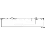 Тросик газа CABOR HY2C RE PF8LBZ 1231331371 11.0128