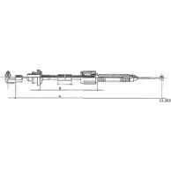 Тросик газа CABOR E2PLT 11.0283 3IHO6 2 1231331479