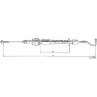 Тросик газа CABOR V24GO 1231331567 11.082 AL76J 6