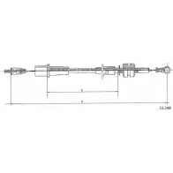 Тросик газа CABOR E SLRIR 11.148 S0T9G 1231331715