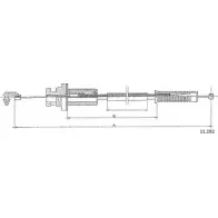 Тросик газа CABOR 11.192 1231331933 4 5Y90 KRNOJIP