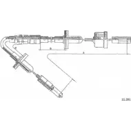Трос сцепления CABOR 2LNG Y TLPKE 1231332081 11.201