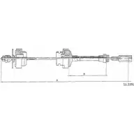Трос сцепления CABOR 1231332181 KUV55 G 11.2191 ELEC8