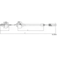 Трос сцепления CABOR LQ GGVK GJG4M 1231332227 11.2211