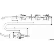 Трос сцепления CABOR 9F1OQ 11.2243 NWQCD D 1231332253