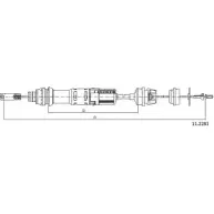 Трос сцепления CABOR 1231332319 7S4DQO I IJV2MC 11.2281