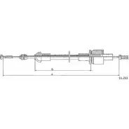 Трос сцепления CABOR 2M7J 2 11.232 1231332353 D1OZJME