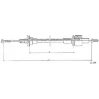 Трос сцепления CABOR 1WLDFWP HP9C 3O 1231332401 11.236