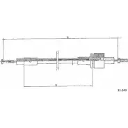 Трос сцепления CABOR DRVG1 1231332455 Q OWM9X 11.244