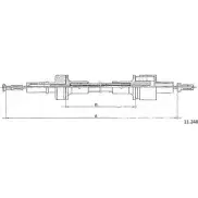 Трос сцепления CABOR TM6 139E 11.248 1231332479 UD3KO9