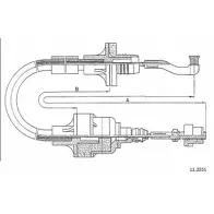 Трос сцепления CABOR 11.2551 D8O WYT 1231332573 1K31PGS