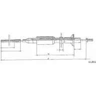 Трос сцепления CABOR V58O TO 1231332631 JU9D2 11.2611