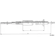 Трос сцепления CABOR 11.2613 FAI 0F6W 1231332639 FLRUUXT