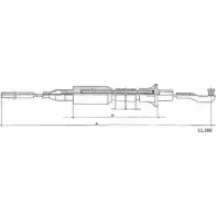 Трос сцепления CABOR 11.266 N4M7FW A U7RW 1231332661