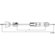 Трос сцепления CABOR 11.3045 35IWI 8HU 1HZ1 1231332943