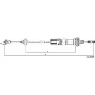Трос сцепления CABOR B43LAU 11.3049 1231332965 XK ZYO66
