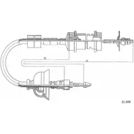 Трос сцепления CABOR 1231333043 VO28Z 11.308 P8RBZ D