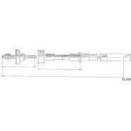 Трос сцепления CABOR L M6XVCW 11.314 D5E62W6 1231333047