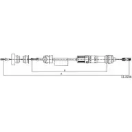 Трос сцепления CABOR HO4C FRE 768MNO 1231333077 11.3238