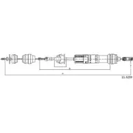 Трос сцепления CABOR 1231333093 11.3239 MX2UQP L8 ZGRZ