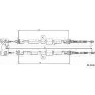 Трос ручника CABOR 4 3AR9SL 11.5446 H5NZL0S Ford Fiesta 4 (DX, JA, JB) Хэтчбек 1.8 D 60 л.с. 1995 – 2000