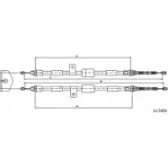 Трос ручника CABOR 11.5459 Ford KA 1 (CCQ, RB) Хэтчбек 1.6 i 95 л.с. 2001 – 2008 VVAMDK5 2 ZU43V8