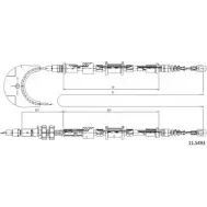 Трос ручника CABOR CERS7V XO ILN3P Ford Scorpio 2 (FE, GFR, GGR) Универсал 2.0 i 16V 136 л.с. 1994 – 1998 11.5493