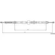 Трос ручника CABOR Fiat Sedici KWJ 2W 11.5512 KHKMHE8