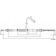 Трос ручника CABOR DFT4Y 11.5581 Ford Transit 7 (FD) Автобус 2.4 TDCi 4x4 140 л.с. 2006 – 2014 T 6JFBF9